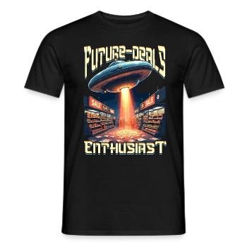 Couponing Coupon Future-Deals Enthusiast - Men's T-Shirt - black - Front - AI Model Male 178 light (178cm)