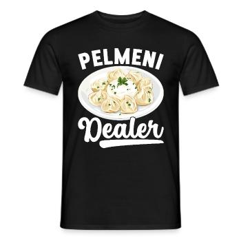 Pelmeni Russian Cuisine - Men's T-Shirt - black - Front - AI Model Male 178 light (178cm)