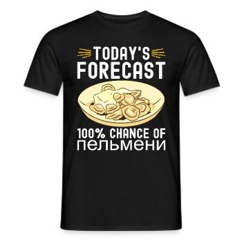 Pelmeni Russian Cuisine - Men's T-Shirt - black - Front - AI Model Male 178 light (178cm)
