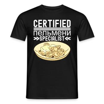 Pelmeni Cuisine russe - T-shirt homme - noir - Devant - AI Model Male 178 light (178cm)