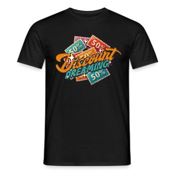 Couponing Coupon Coupons Discount Dreaming - Men's T-Shirt - black - Front - AI Model Male 178 light (178cm)
