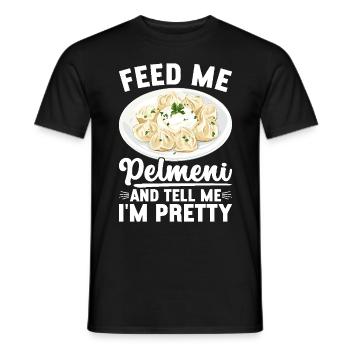Pelmeni Cuisine russe - T-shirt homme - noir - Devant - AI Model Male 178 light (178cm)