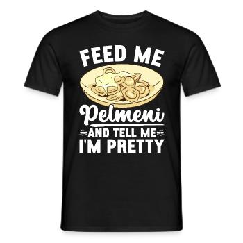 Pelmeni Russian Cuisine - Men's T-Shirt - black - Front - AI Model Male 178 light (178cm)