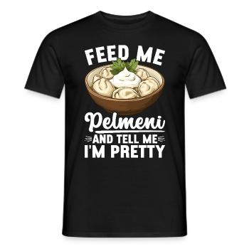 Pelmeni Cuisine russe - T-shirt homme - noir - Devant - AI Model Male 178 light (178cm)