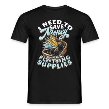 Fliegenfischen Fliegenangler - Männer T-Shirt - Schwarz - Vorne - AI Model Male 178 light (178cm)