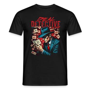 Couponing Coupon Coupons Deal Detective Here - Men's T-Shirt - black - Front - AI Model Male 178 light (178cm)