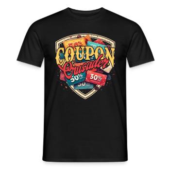 Couponing Coupon Coupon Crusader - Men's T-Shirt - black - Front - AI Model Male 178 light (178cm)