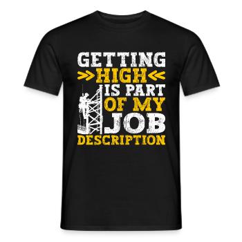 Industriekletterer Tower Climber Industrieklettern - Männer T-Shirt - Schwarz - Vorne - AI Model Male 178 light (178cm)