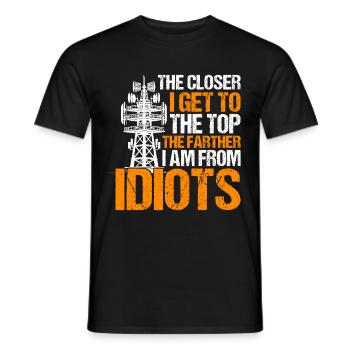 Industriekletterer Tower Climber Industrieklettern - Männer T-Shirt - Schwarz - Vorne - AI Model Male 178 light (178cm)