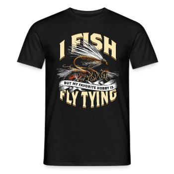 Fliegenfischen Fliegenangler - Männer T-Shirt - Schwarz - Vorne - AI Model Male 178 light (178cm)