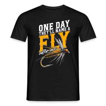 Fliegenfischen Fliegenangler - Männer T-Shirt - Schwarz - Vorne - AI Model Male 178 light (178cm)