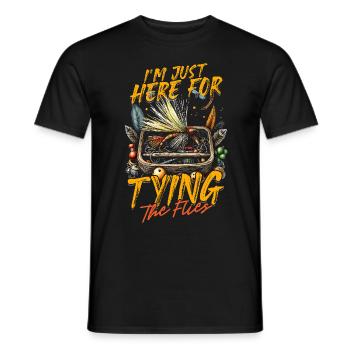 Fliegenfischen Fliegenangler - Männer T-Shirt - Schwarz - Vorne - AI Model Male 178 light (178cm)