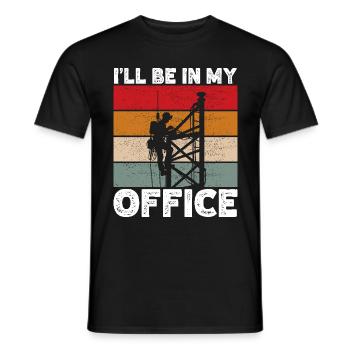 Industriekletterer Tower Climber Industrieklettern - Männer T-Shirt - Schwarz - Vorne - AI Model Male 178 light (178cm)