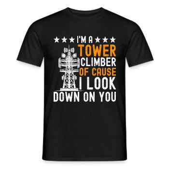Industriekletterer Tower Climber Industrieklettern - Männer T-Shirt - Schwarz - Vorne - AI Model Male 178 light (178cm)