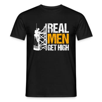 Industriekletterer Tower Climber Industrieklettern - Männer T-Shirt - Schwarz - Vorne - AI Model Male 178 light (178cm)