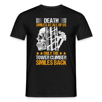 Industrial Climbers Tower Climbers Industrial Climbing - Men's T-Shirt - black - Front - AI Model Male 178 light (178cm)