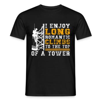 Industriekletterer Tower Climber Industrieklettern - Männer T-Shirt - Schwarz - Vorne - AI Model Male 178 light (178cm)