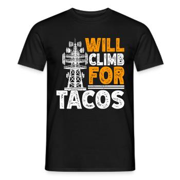 Industriekletterer Tower Climber Industrieklettern - Männer T-Shirt - Schwarz - Vorne - AI Model Male 178 light (178cm)