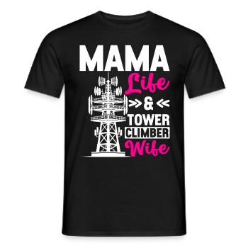 Industriekletterer Tower Climber Industrieklettern - Männer T-Shirt - Schwarz - Vorne - AI Model Male 178 light (178cm)