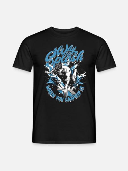 Sprungbrett Tauchen Sprungbrettspringen - Männer T-Shirt - Schwarz