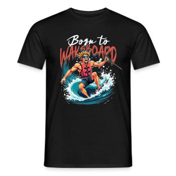 Wakeboarding Born To Wakeboard - T-shirt homme - noir - Devant - AI Model Male 178 light (178cm)
