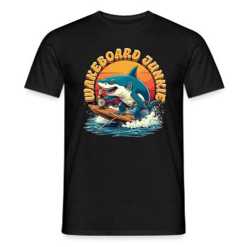 Wakeboarding Wakeboard Wakeboarder - Men's T-Shirt - black - Front - AI Model Male 178 light (178cm)