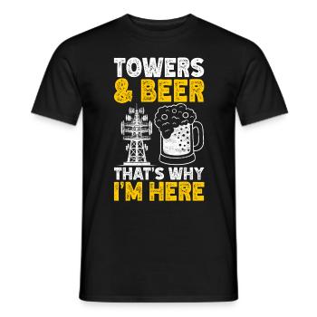 Industriekletterer Tower Climber Industrieklettern - Männer T-Shirt - Schwarz - Vorne - AI Model Male 178 light (178cm)