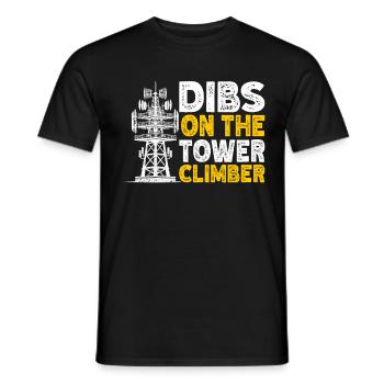 Industrial Climbers Tower Climbers Industrial Climbing - Men's T-Shirt - black - Front - AI Model Male 178 light (178cm)