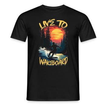 Wakeboard en direct sur wakeboard - T-shirt homme - noir - Devant - AI Model Male 178 light (178cm)