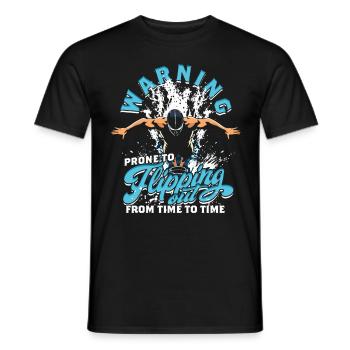 Plongée sur tremplin sujette au retournement - T-shirt homme - noir - Devant - AI Model Male 178 light (178cm)