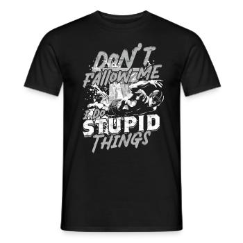Plongée au tremplin Ne me suivez pas - T-shirt homme - noir - Devant - AI Model Male 178 light (178cm)