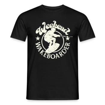 Wakeboard Wakeboard Week-end Wakeboarder - T-shirt homme - noir - Devant - AI Model Male 178 light (178cm)