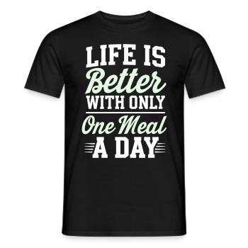 Intermittent fasting Intermittent fasting - Men's T-Shirt - black - Front - AI Model Male 178 light (178cm)