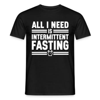 Intermittent fasting Intermittent fasting - Men's T-Shirt - black - Front - AI Model Male 178 light (178cm)