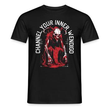 Wendigo Kryptide Cryptid - Männer T-Shirt - Schwarz - Vorne - AI Model Male 178 light (178cm)