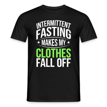 Intermittent fasting Intermittent fasting - Men's T-Shirt - black - Front - AI Model Male 178 light (178cm)