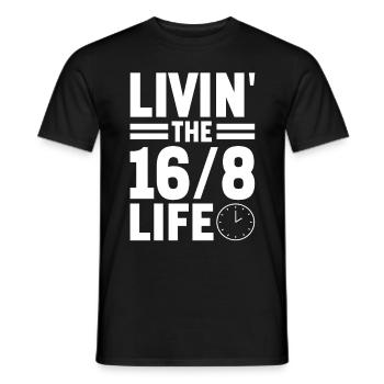Intermittent fasting Intermittent fasting - Men's T-Shirt - black - Front - AI Model Male 178 light (178cm)