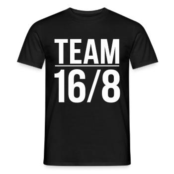 Jeûne intermittent Jeûne intermittent - T-shirt homme - noir - Devant - AI Model Male 178 light (178cm)