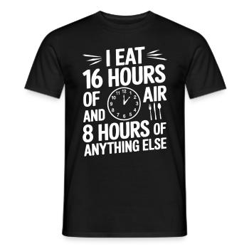 Jeûne intermittent Jeûne intermittent - T-shirt homme - noir - Devant - AI Model Male 178 light (178cm)