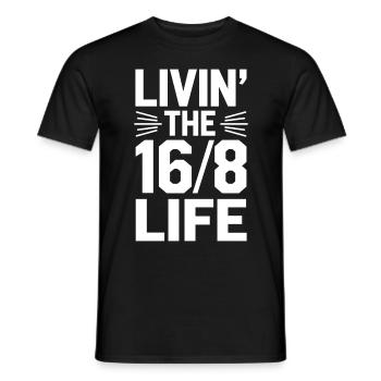 Intermittent fasting Intermittent fasting - Men's T-Shirt - black - Front - AI Model Male 178 light (178cm)