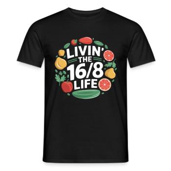 Intervallfasten Intermittierendes Fasten - Männer T-Shirt - Schwarz - Vorne - AI Model Male 178 light (178cm)