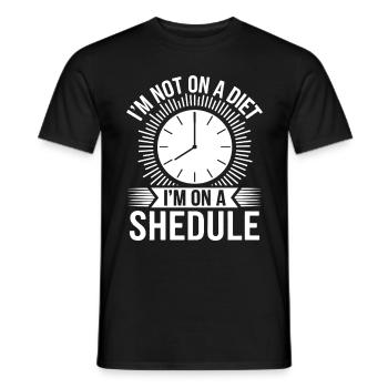 Jeûne intermittent Jeûne intermittent - T-shirt homme - noir - Devant - AI Model Male 178 light (178cm)