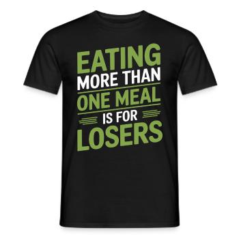 Intervallfasten Intermittierendes Fasten - Männer T-Shirt - Schwarz - Vorne - AI Model Male 178 light (178cm)