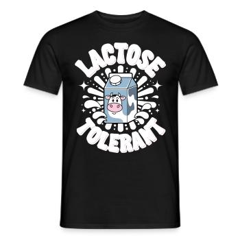 Lactose tolerant Milk lovers Lactose tolerance - Men's T-Shirt - black - Front - AI Model Male 178 light (178cm)