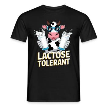 Lactose Tolerant Milk Lovers Lactose Tolerant - Men's T-Shirt - black - Front - AI Model Male 178 light (178cm)