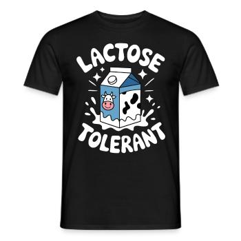 Lactose tolerant Lactose tolerance Milk lovers - Men's T-Shirt - black - Front - AI Model Male 178 light (178cm)