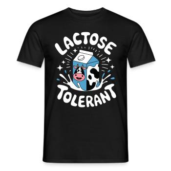 Tolérant au lactose Amateurs de lait Lactose - T-shirt homme - noir - Devant - AI Model Male 178 light (178cm)
