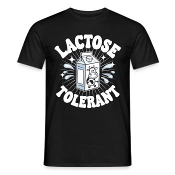 Les amateurs de lait tolérants au lactose - T-shirt homme - noir - Devant - AI Model Male 178 light (178cm)