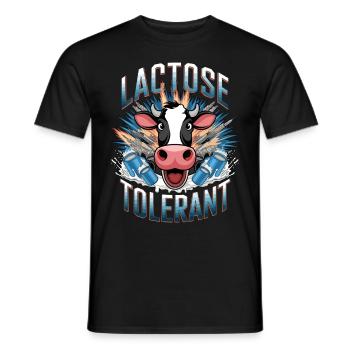 Tolérants au lactose Amateurs de lait - T-shirt homme - noir - Devant - AI Model Male 178 light (178cm)