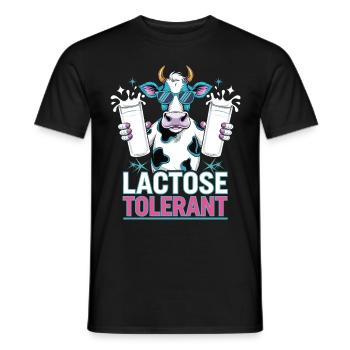 Tolérants au lactose Amateurs de lait - T-shirt homme - noir - Devant - AI Model Male 178 light (178cm)